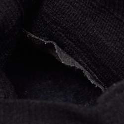 Pre Owned Balenciaga Black Knit Fabric Speed Lace Up Sneakers Size 41