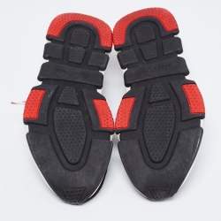 Pre Owned Balenciaga Black Knit Fabric Speed Lace Up Sneakers Size 41