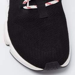 Pre Owned Balenciaga Black Knit Fabric Speed Lace Up Sneakers Size 41