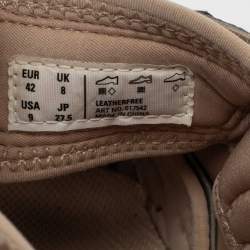 Pre Owned Balenciaga Light Brown Rubber and Leather Track Strap Sandals Size 42