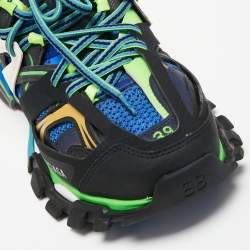 Pre Owned حذاء رياضي بالنسياغا تيس أس جوما ترالك شبك وجلد متعدد الألوان بعنق منخفض مقاس 39