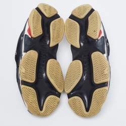 مملوكة مسبقًا حذاء رياضي بالنسياغا تريبل أس شبك وجلد أسود مقاس 42