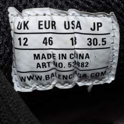 Pre Owned Balenciaga Black Leather And Mesh Triple S Sneakers Size 46