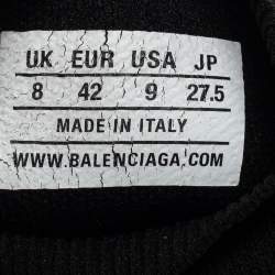 Pre Owned Balenciaga Black Knit Fabric Socks Speed Sneakers Size 42