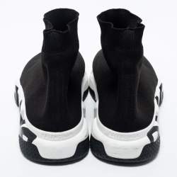 Pre Owned Balenciaga Black Knit Fabric Socks Speed Sneakers Size 42