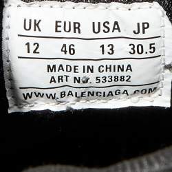 مملوكة مسبقًا Balenciaga Black Leather and Mesh Triple S Sneakers Size 46