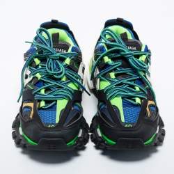 Pre Owned Balenciaga Multicolor Leather and Mesh Track Sneakers Size 40