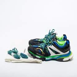 Pre Owned Balenciaga Multicolor Leather and Mesh Track Sneakers Size 40