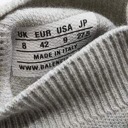 Pre Owned Balenciaga Grey Knit Fabric Speed 2.0 Slip On Sneakers Size 42