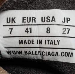 Balenciaga Beige Knit Fabric Speed Lace Up Sneakers Size 41