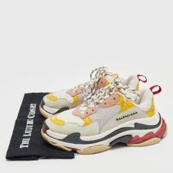 Balenciaga Multicolor Mesh and Leather Triple S Sneakers Size 39