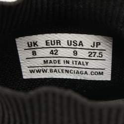 Pre Owned Balenciaga Black Knit Fabric Speed Trainer Sneakers Size 42