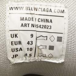 Balenciaga White Mesh and Leather Track Sneakers Size 43
