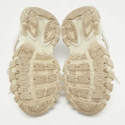 Balenciaga White Mesh and Leather Track Sneakers Size 43