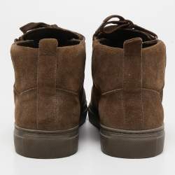 مملوكة مسبقًا Balenciaga Brown Suede Arena High Top Sneakers Size 41