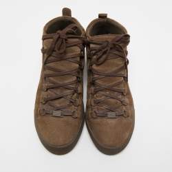 مملوكة مسبقًا Balenciaga Brown Suede Arena High Top Sneakers Size 41
