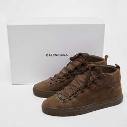 مملوكة مسبقًا Balenciaga Brown Suede Arena High Top Sneakers Size 41
