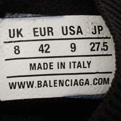 Pre Owned Balenciaga Black Knit Fabric Speed Trainer Sneakers Size 42