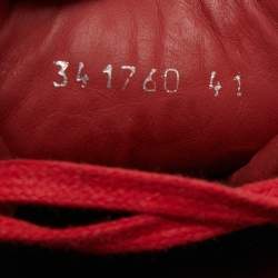 Balenciaga Red Leather Arena High Top Sneakers Size 41