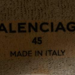 Balenciaga White Knit Fabric Speed Sock High Top Sneakers Size 45