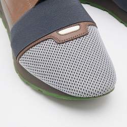 مملوكة مسبقًا Balenciaga Multicolor Leather, Suede and Mesh Race Runner Sneakers Size 45