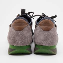 مملوكة مسبقًا Balenciaga Multicolor Leather, Suede and Mesh Race Runner Sneakers Size 45
