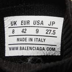 Balenciaga Black Knit Fabric Speed Trainer High Top Sneakers Size 42