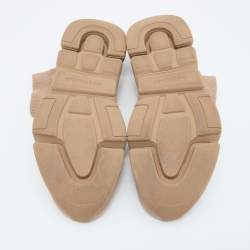 Balenciaga Beige Knit Fabric Speed Trainer Slip On Sneakers Size 43