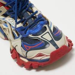 Pre Owned Balenciaga Multicolor Rubber and Leather Track Sneakers Size 44