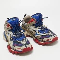 Pre Owned Balenciaga Multicolor Rubber and Leather Track Sneakers Size 44