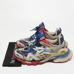 Pre Owned Balenciaga Multicolor Rubber and Leather Track Sneakers Size 44