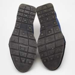 Pre Owned Balenciaga Multicolor Mesh and Leather Race Runner Sneakers Size 44