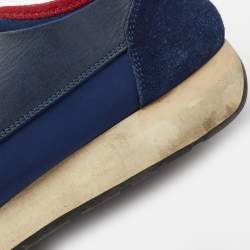 Pre Owned Balenciaga Multicolor Mesh and Leather Race Runner Sneakers Size 44