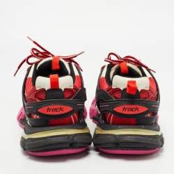 Pre Owned Balenciaga Tricolor Leather and Mesh Track Sneakers Size 40