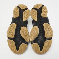 Pre Owned Balenciaga Black Leather and Mesh Triple S Sneakers Size 43