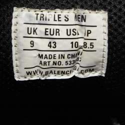 Pre Owned Balenciaga Black Leather and Mesh Triple S Sneakers Size 43