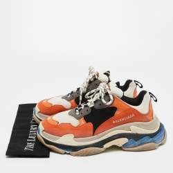 Balenciaga Tricolor Mesh and Leather Triple S Sneakers Size 40
