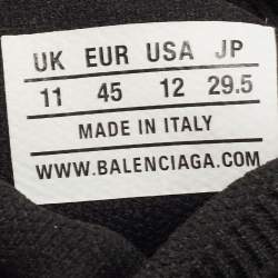 Pre Owned Balenciaga Black  Knit Fabric Speed LT Clear Sneakers Size 45