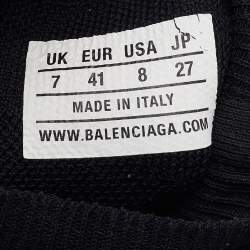 Pre Owned Balenciaga Black Knit Fabric Speed Trainer Sneakers Size 41