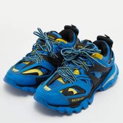 Pre Owned Balenciaga Multicolor Leather and Mesh Track Sneakers Size 41