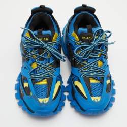 Pre Owned Balenciaga Multicolor Leather and Mesh Track Sneakers Size 41