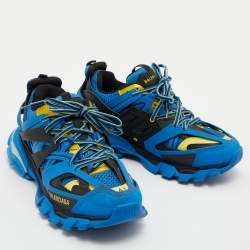 Pre Owned Balenciaga Multicolor Leather and Mesh Track Sneakers Size 41