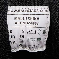 Pre Owned Balenciaga Black Leather and Mesh Track Hike Sneakers Size 39