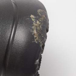 Pre Owned Balenciaga Black Rubber Slide Flats Size 42