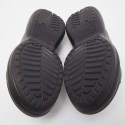 Pre Owned Balenciaga Black Rubber Slide Flats Size 42
