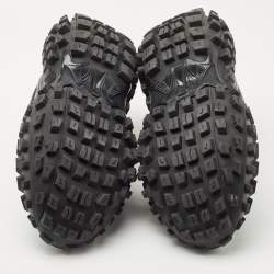 Pre Owned Balenciaga Black Leather and Mesh Defender Sneakers Size 42