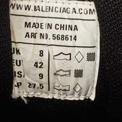 Pre Owned Balenciaga Black Leather and Mesh Track 2 Sneakers Size 42