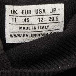 Pre Owned Balenciaga Black Knit Fabric Speed Trainer Sneakers Size 45