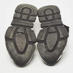 Pre Owned Balenciaga Black Knit Fabric Speed Graffiti Sneakers Size 42