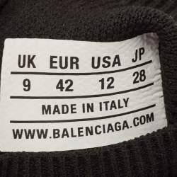 Pre Owned Balenciaga Black Knit Fabric Speed Graffiti Sneakers Size 42